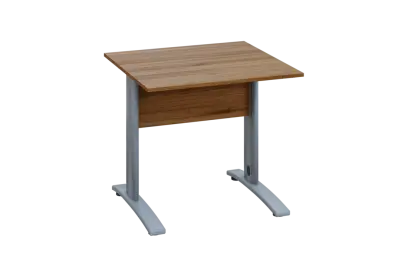 EPK 18 - 8  stůl kancelářský, kovová podnož stříbrná, deska 18 mm, široký 800 mm, ořech světý